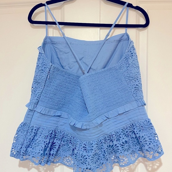 J.Crew NWT eyelet cross back smock waist top size XL - Picture 7 of 8